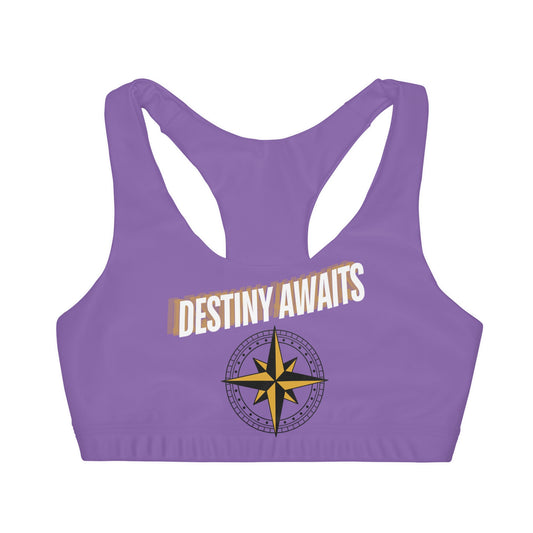Destined For Greatness Girls' Double Lined Seamless Sports Bra (AOP) #1
