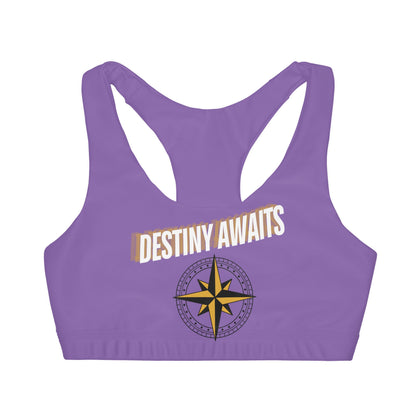 Destined For Greatness Girls' Double Lined Seamless Sports Bra (AOP) #1