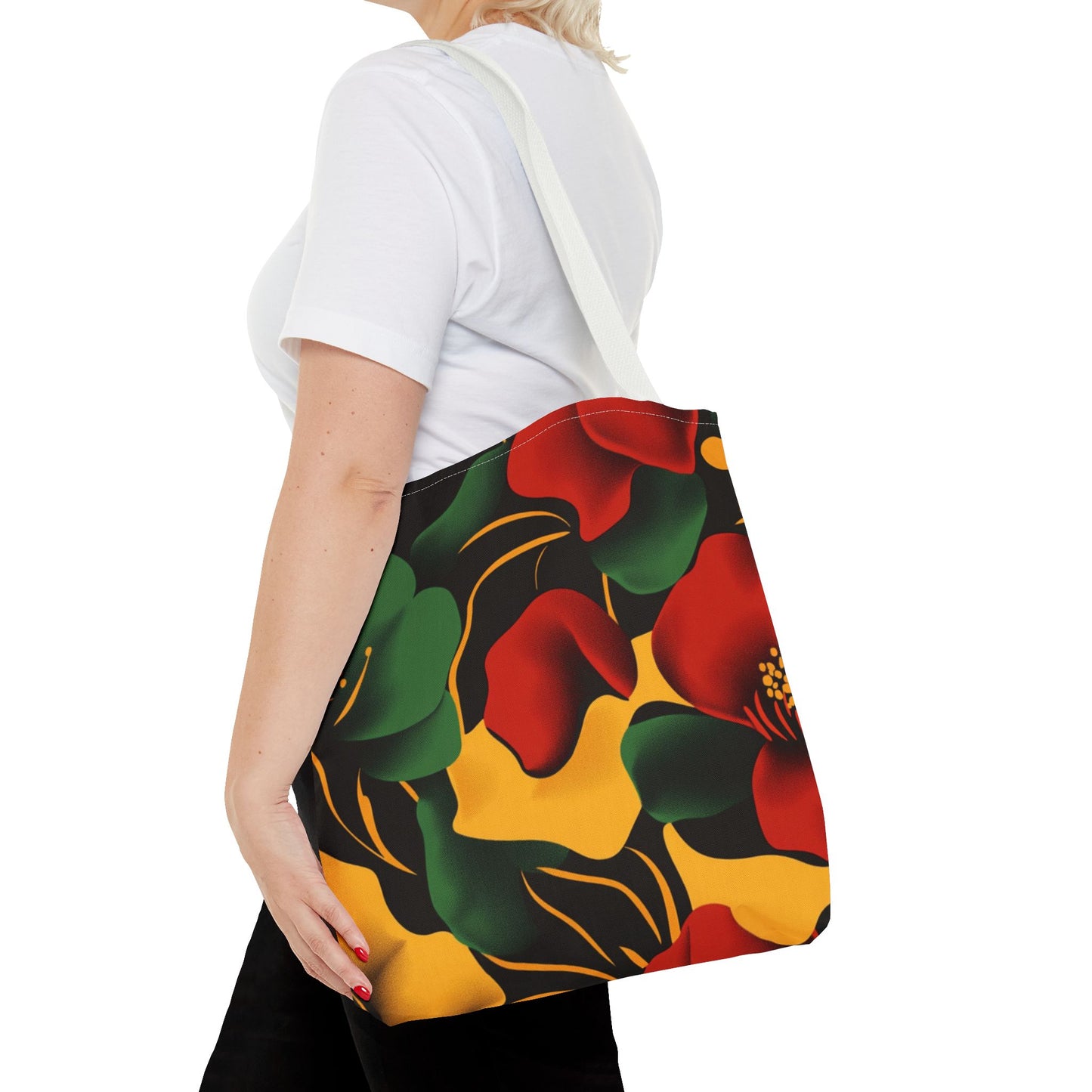 Vibrant Floral Tote Bag Trendy Shopping Tote Eco-Friendly Carry-All Perfect for Summer Gift for Her and Him