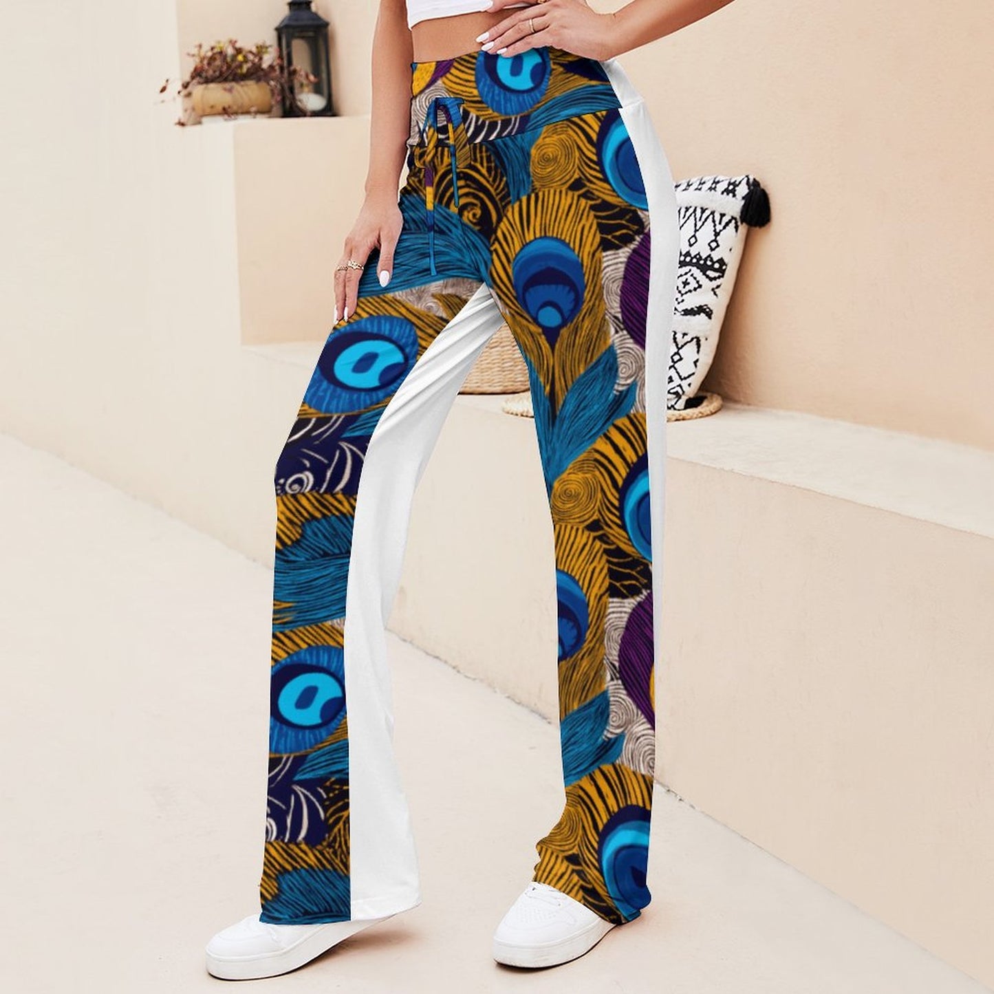 Personalized Drawstring Yoga PantsxP with Straight Baggy (All-Over Printing)