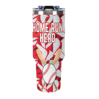 Home Run Hero 40oz Insulated Tumbler with Handle and Straw