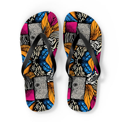 Floral and Feather Flip Flops | Beach Sandals for Summer Vibes Vacation Footwear
