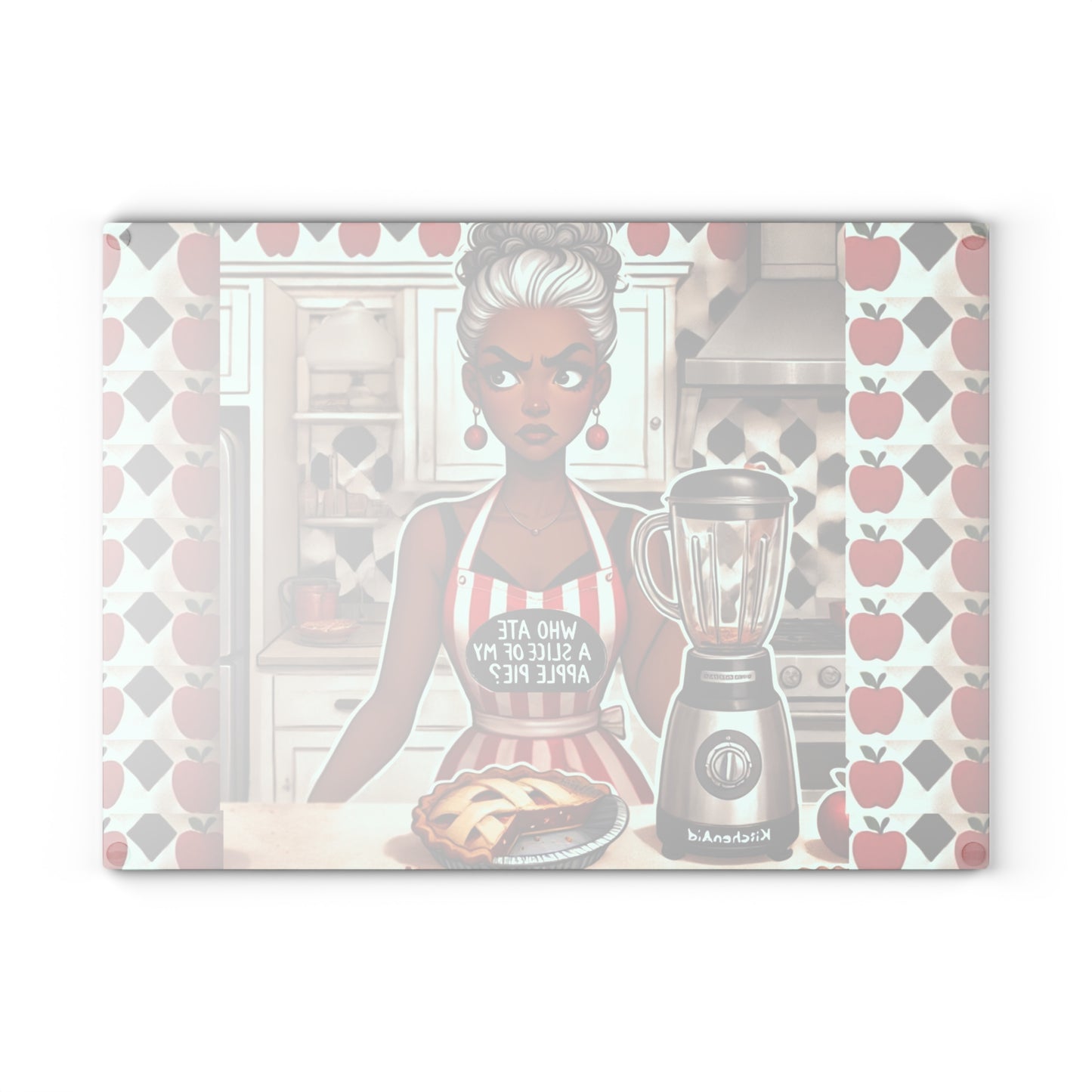 Apple Pie Heist Glass Cutting Board #APH1