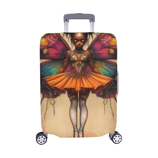 AfroCentric Butterfly Winged Ballerinas Luggage Cover/ Medium 22"-25" Luggage Cover/Medium 22"-25"