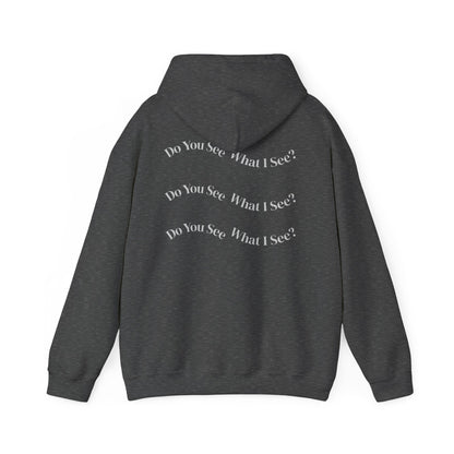 Do You See What I See? Afrocentric Abstract Puzzle Piece Unisex Hoodie Sweatshirt, Woman Print Face Hand Art, Hooded, Black