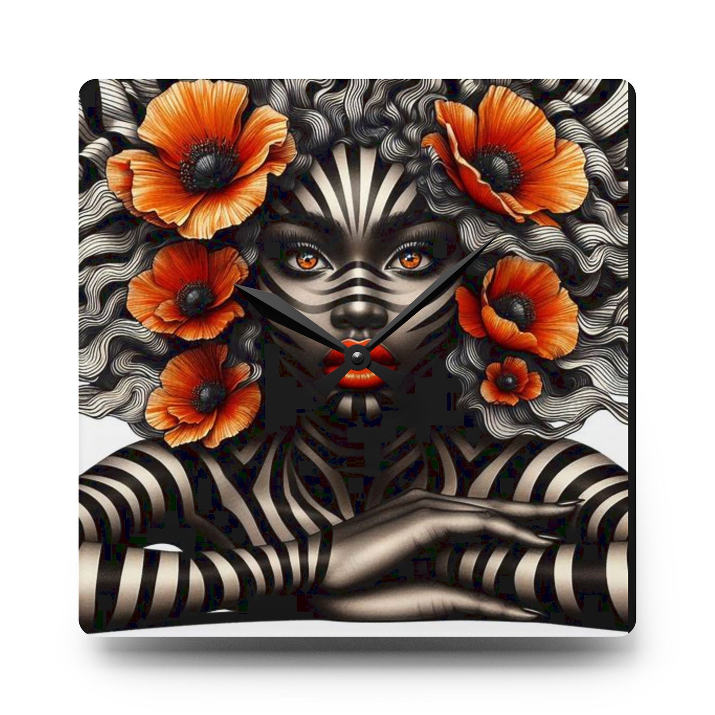 Zebra Fantasy Acrylic Wall Clock #ZF29