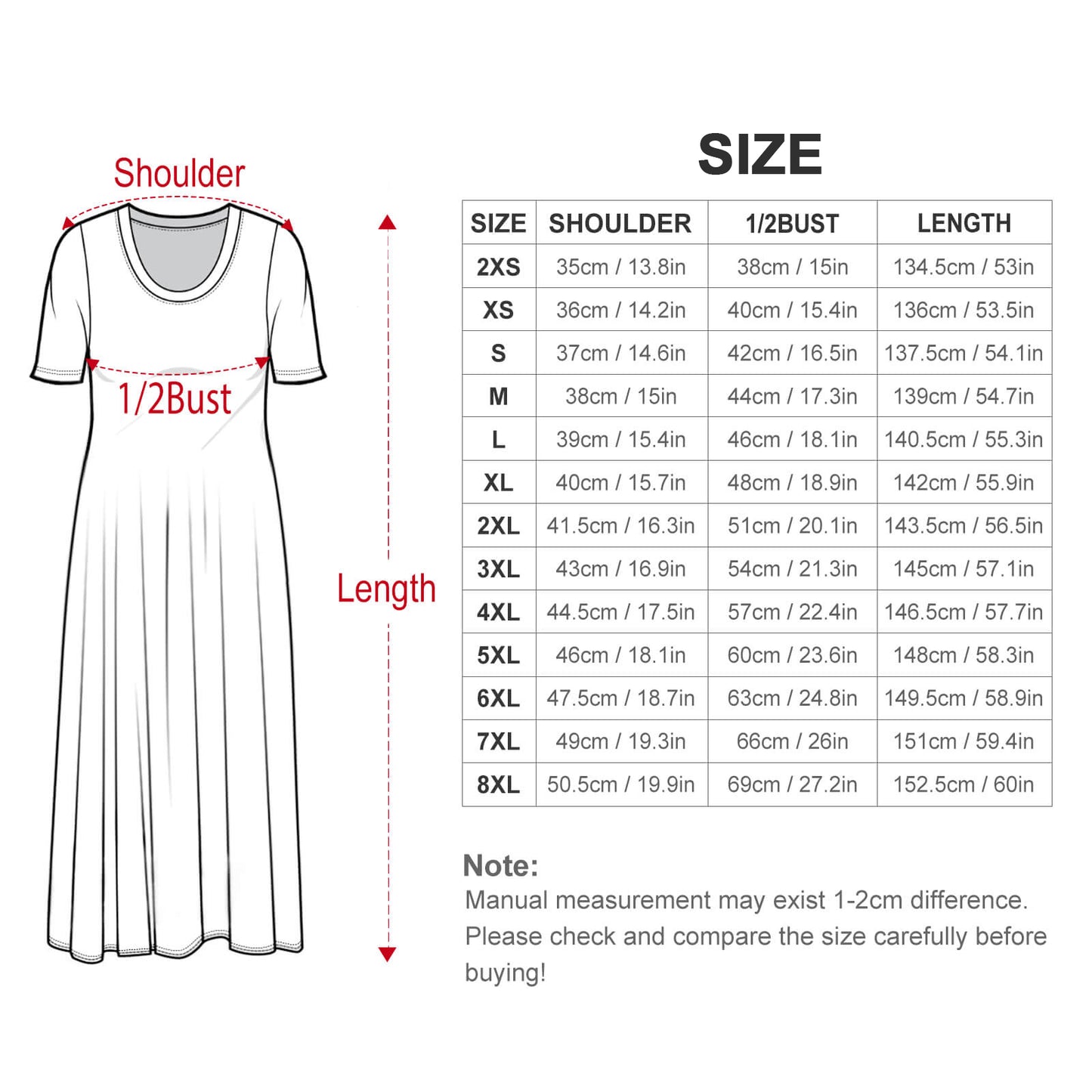 Round neck short sleeve dress Short Sleeve Round-Neck Long Dress