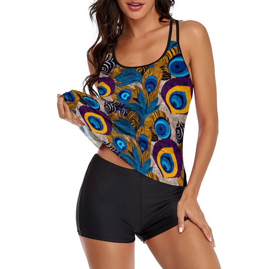 Tankini Two Piece Swimsuits QZ6072 (All-Over Printing on the Top)