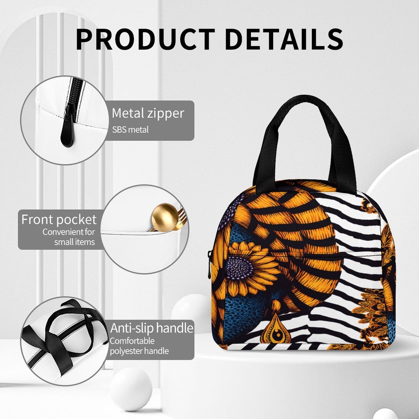 Insulated Lunch Bag with Pocket (All-Over Printing)