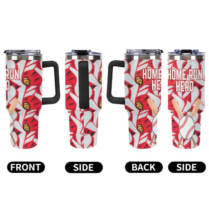 Home Run Hero 40oz Insulated Tumbler with Handle and Straw
