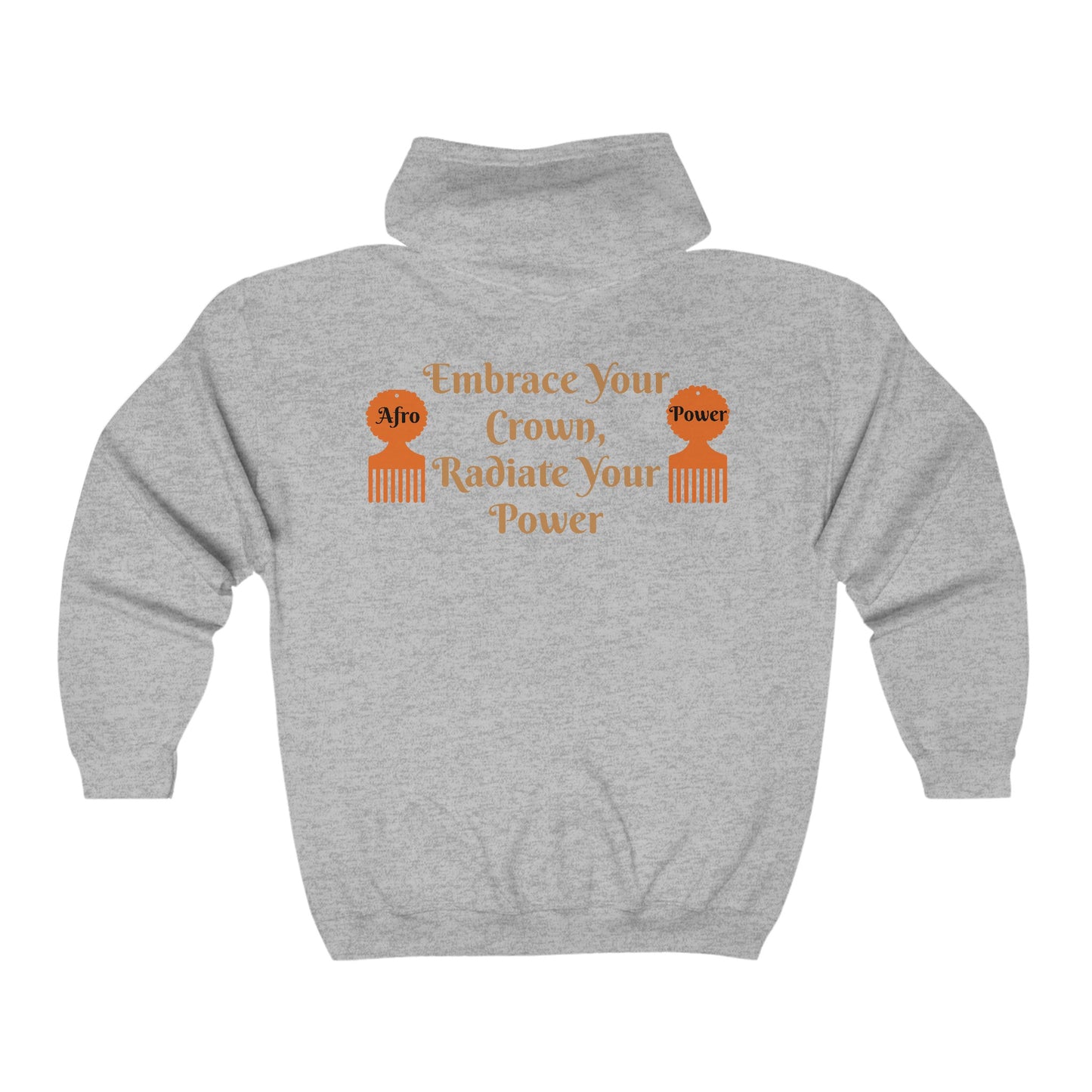 Afro Power Unisex Heavy Blend™ Full Zip Hooded Sweatshirt #AP6