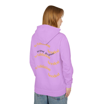 Empowering Affirmations Lightweight Hoodie, Inspirational Sweatshirt, Self Love