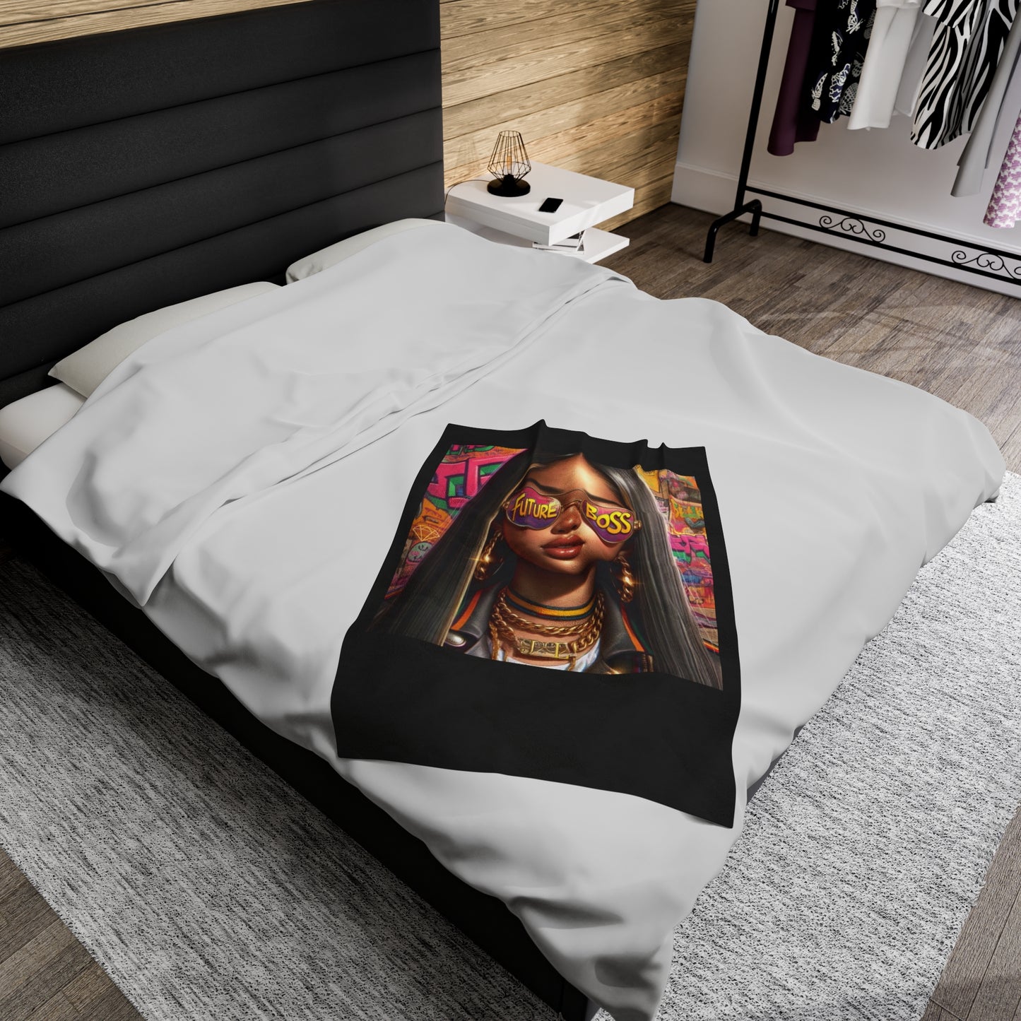 Future Boss Velveteen Plush Blanket #27