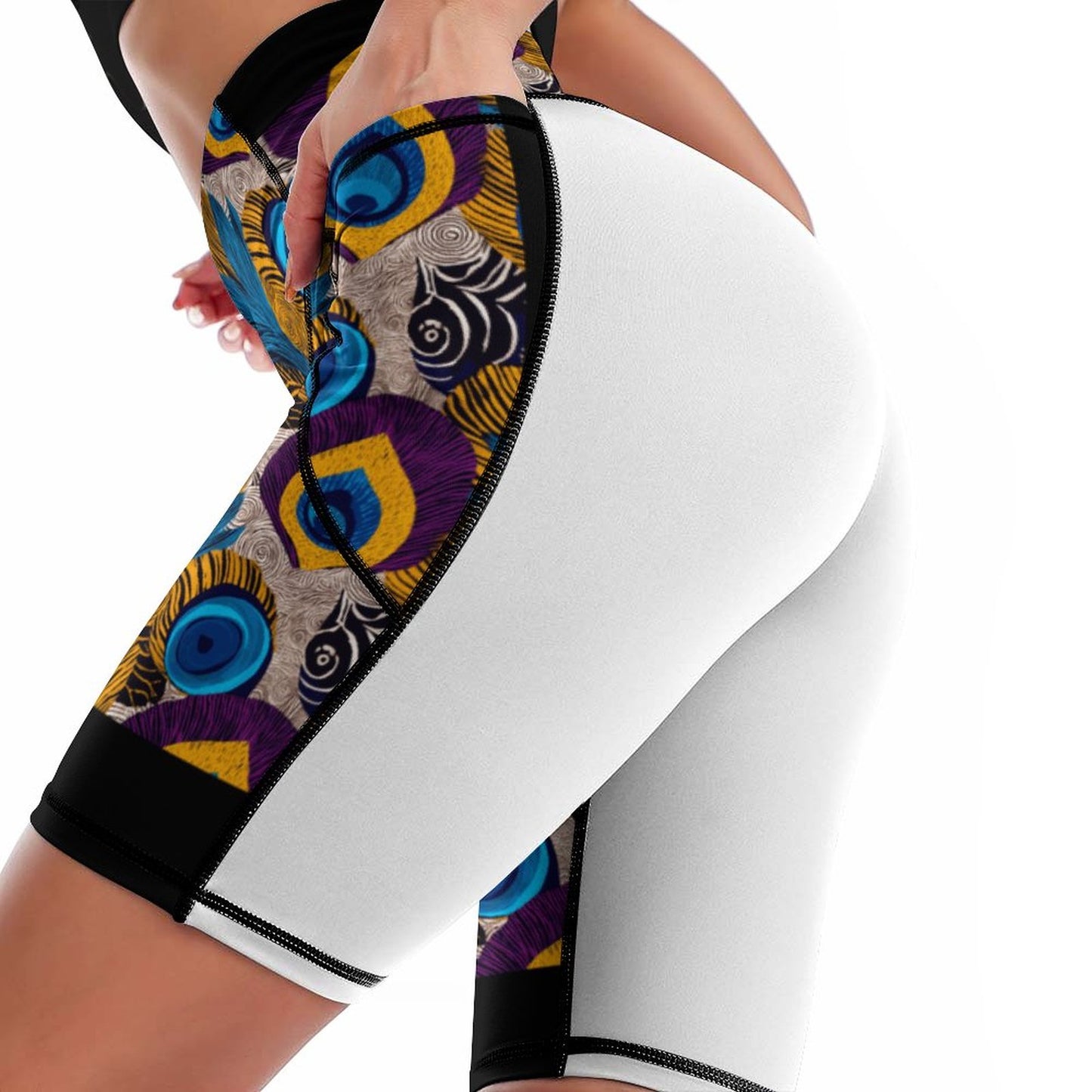 250gsm Knee-Length Yoga Shorts YJ008 (All-over Printing)