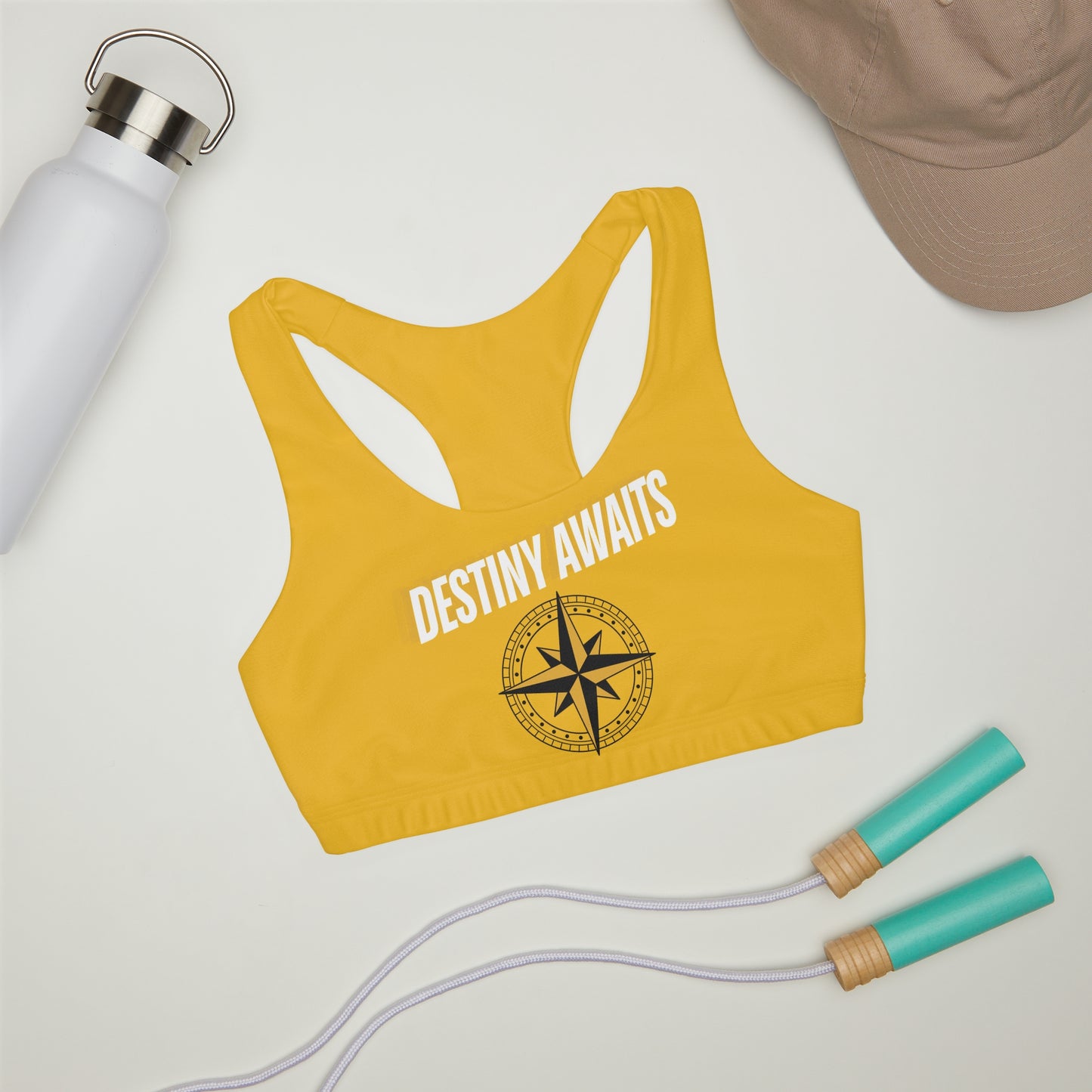 Destined For Greatness Girls' Double Lined Seamless Sports Bra (AOP) #1