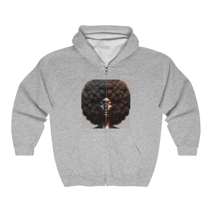 Afro Power Unisex Heavy Blend™ Full Zip Hooded Sweatshirt #AP8