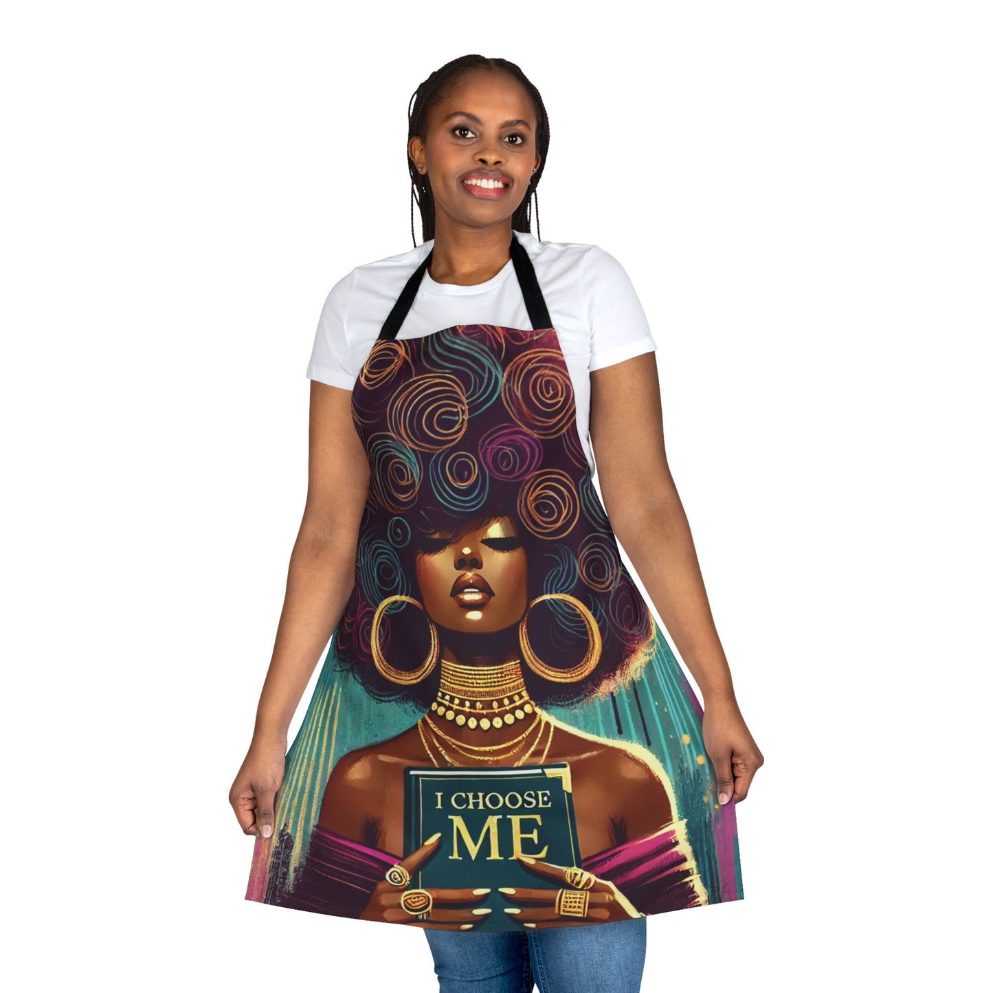 I Choose Me Apron, 5-Color Straps (AOP) #ICM1