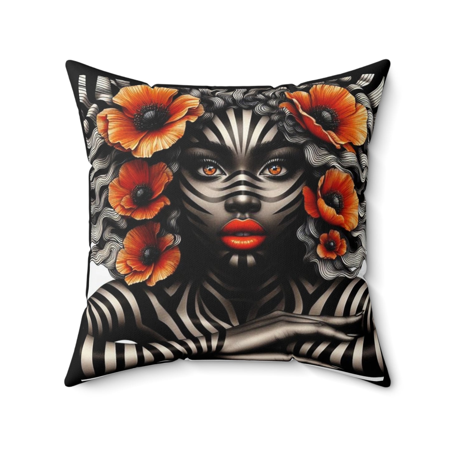 Zebra Fantasy Square Pillow #ZF22