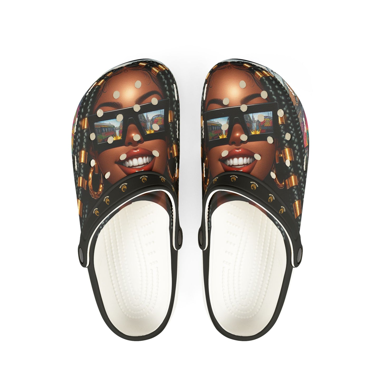 Queen-Wear Your Crown EVA Foam Rubber Shoes (AOP) #21U