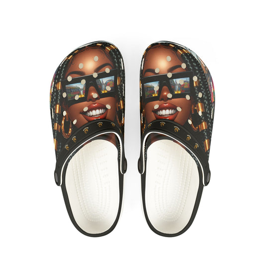 Queen-Wear Your Crown EVA Foam Rubber Shoes (AOP) #21U