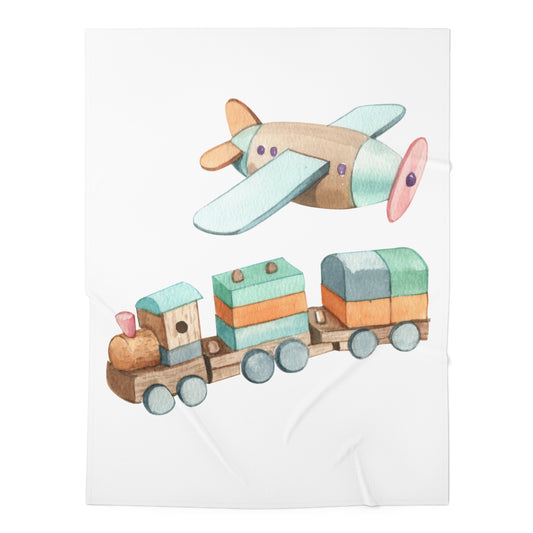 Train Baby Swaddle Blanket #TR1