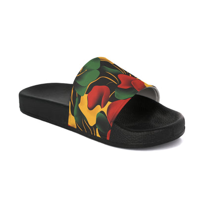 Tropical Floral Slide Sandals for Men Summer Slippers Beach Footwear Relaxation Shoes Gift for Him