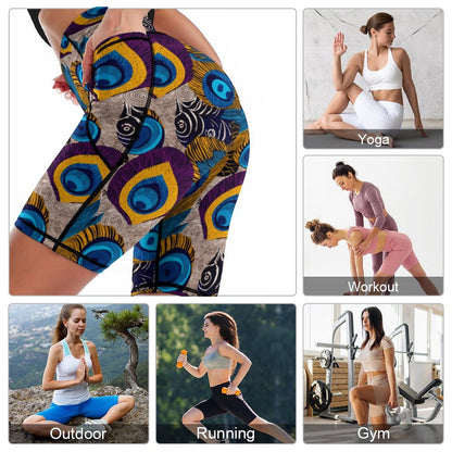 250gsm Knee-Length Yoga Shorts YJ008 (All-over Printing)