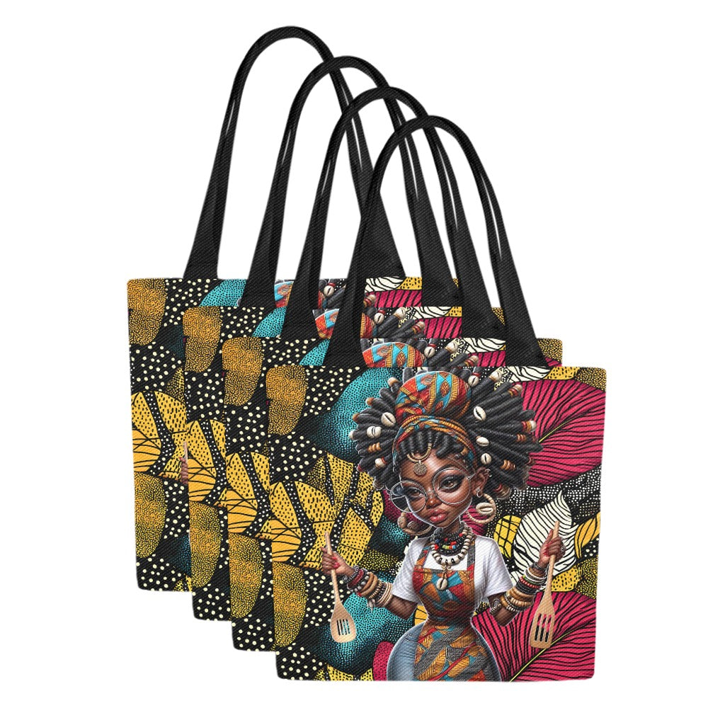 Canvas Tote Bag (Model1657) (Set of 4)