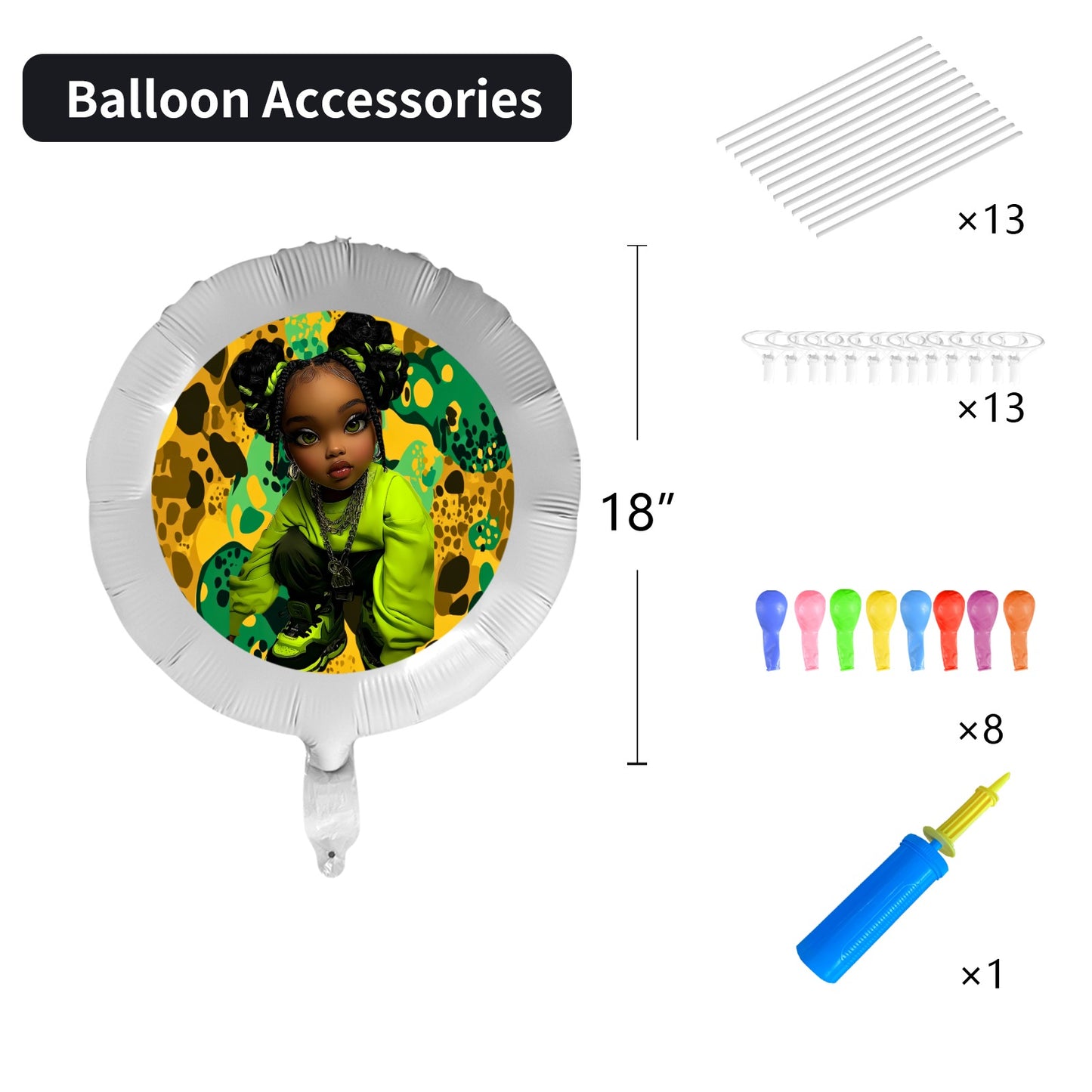 Kids Swag Foil Balloon (18inch)(5 Pack) Foil Balloon (18inch)(5 Pack)