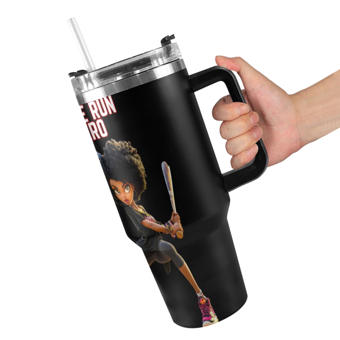 Home Run Hero 291 40oz Tumbler with Black Handle