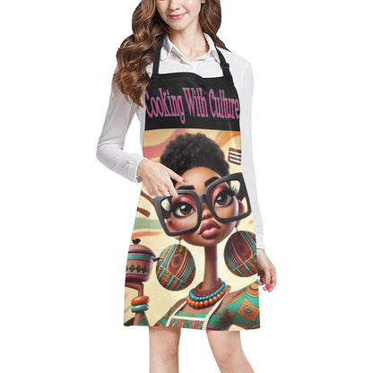 Cooking With Culture Kitchen Apron All Over Print Apron