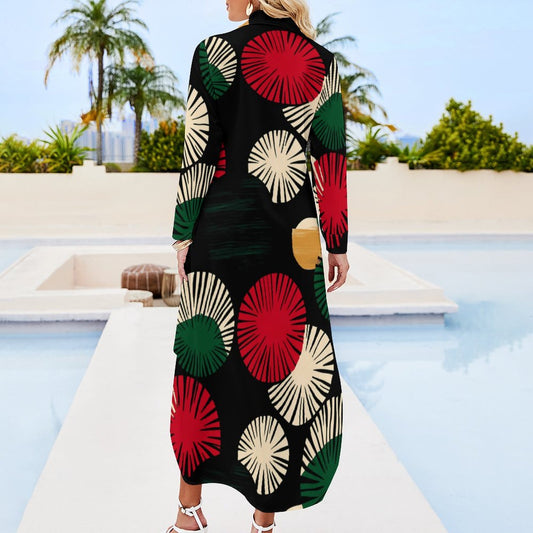 Long sleeved shirt dress Button-Up Long Sleeve Shirt Dress