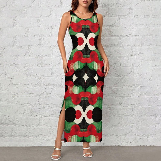 Split cheongsam Sleeveless Bodycon Side Slit Long Dress