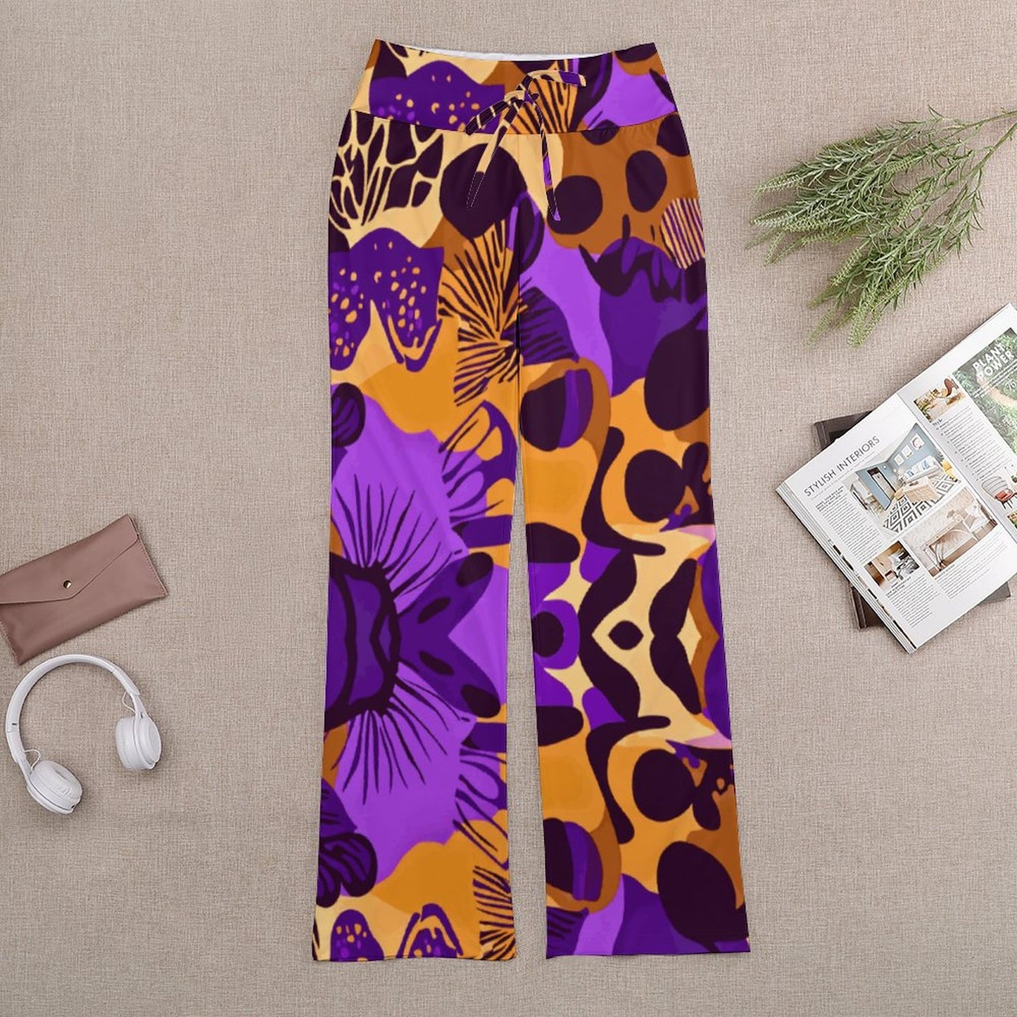 Personalized Drawstring Yoga PantsxP with Straight Baggy (All-Over Printing)