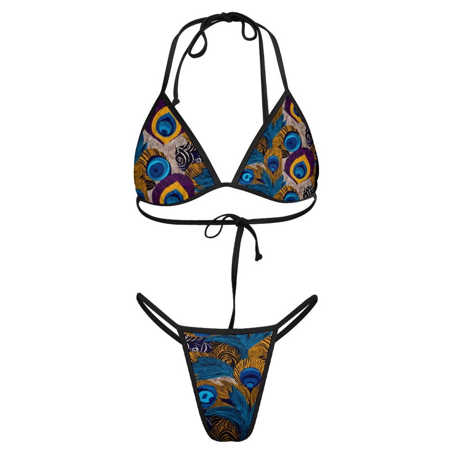 2-Piece Thong Triangle Bikini Set J195D57 (All-Over Printing)
