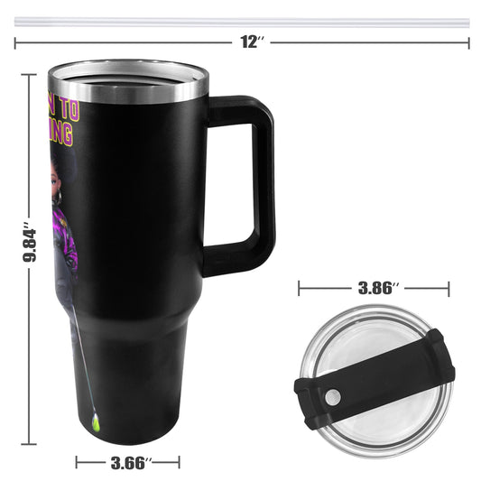 Born to Swing Tumbler 40oz Tumbler with Black Handle