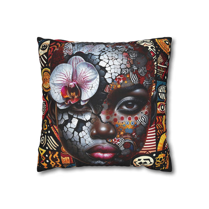 Cracked Beauty Spun Polyester Square Pillowcase #CB1