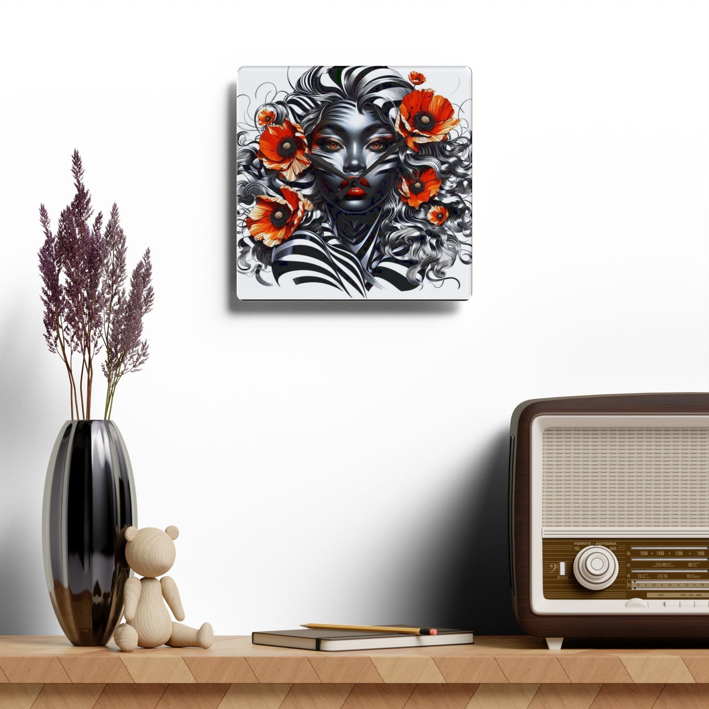 Zebra Fantasy Acrylic Wall Clock #ZF29