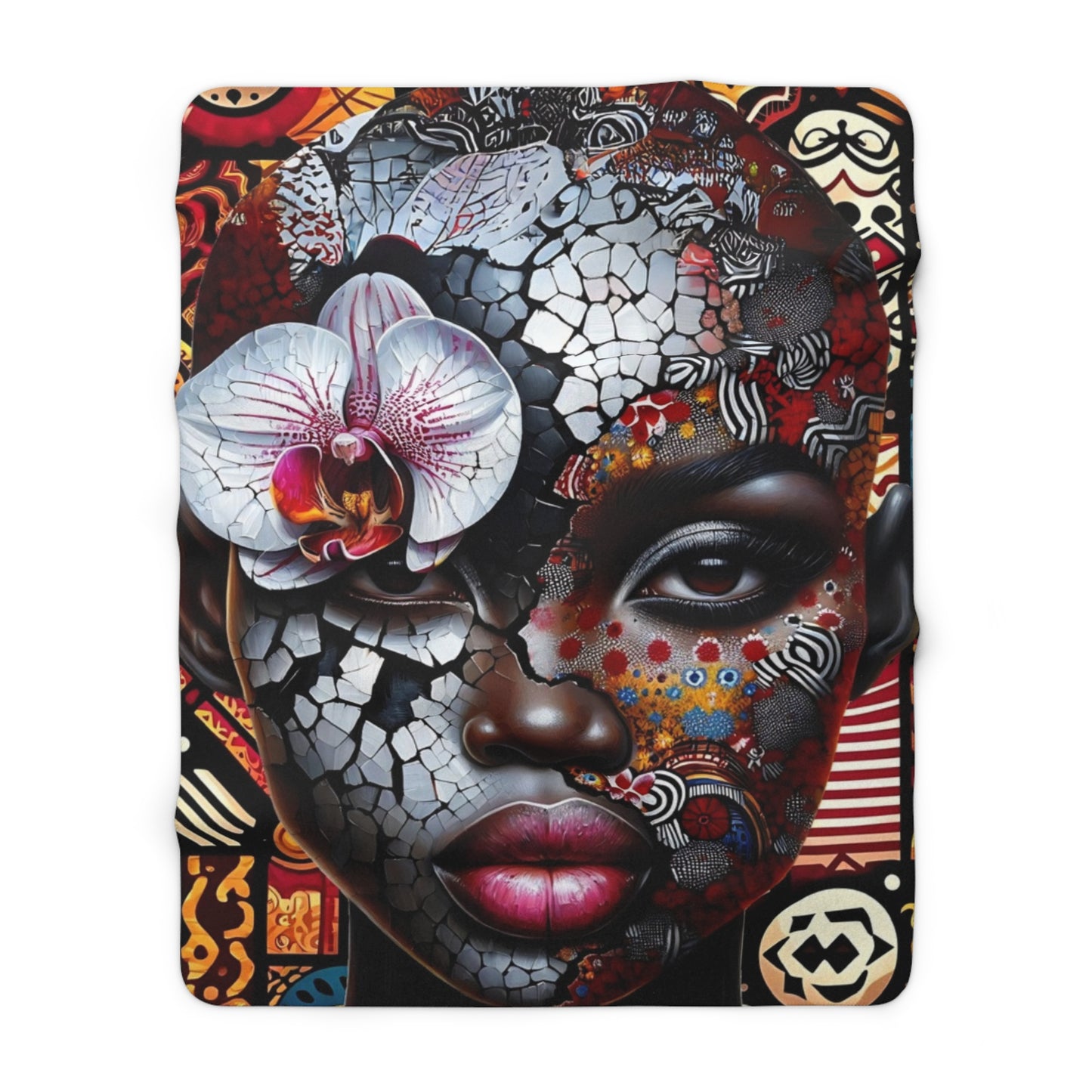 Cracked Beauty Sherpa Fleece Blanket #CB2