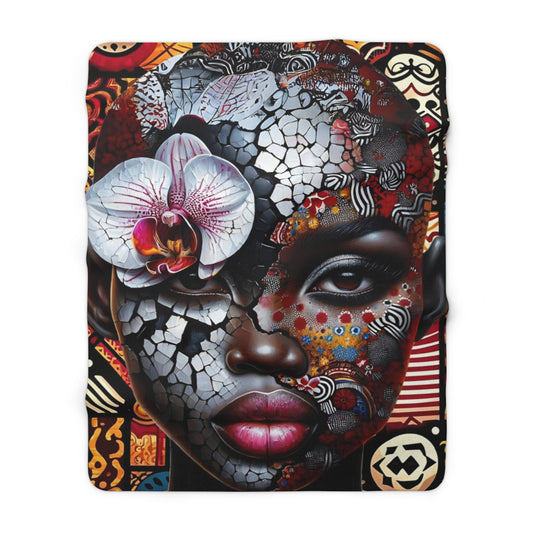 Cracked Beauty Sherpa Fleece Blanket #CB2