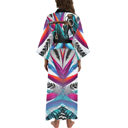 Sophistication At Its Best Long Kimono Robe