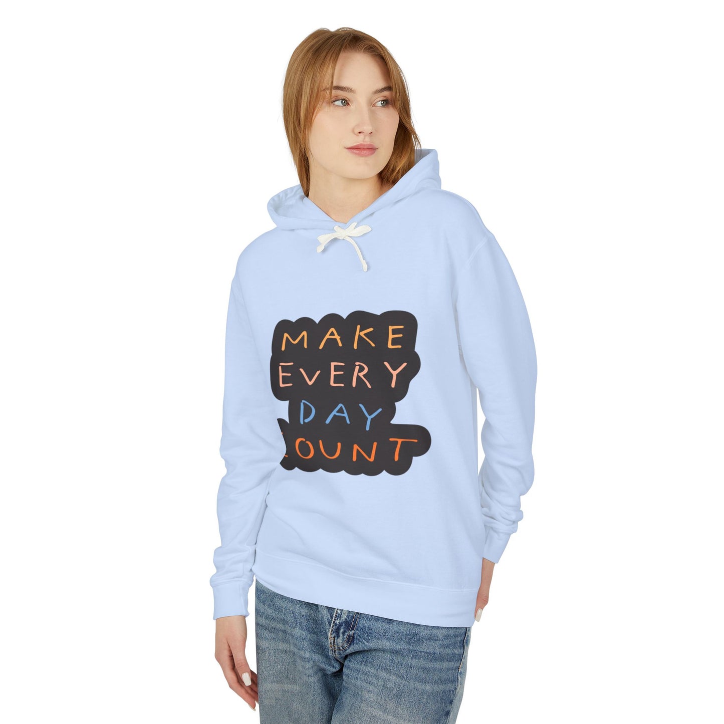 Affirmations Unisex Lightweight Hooded Sweatshirt #AU1