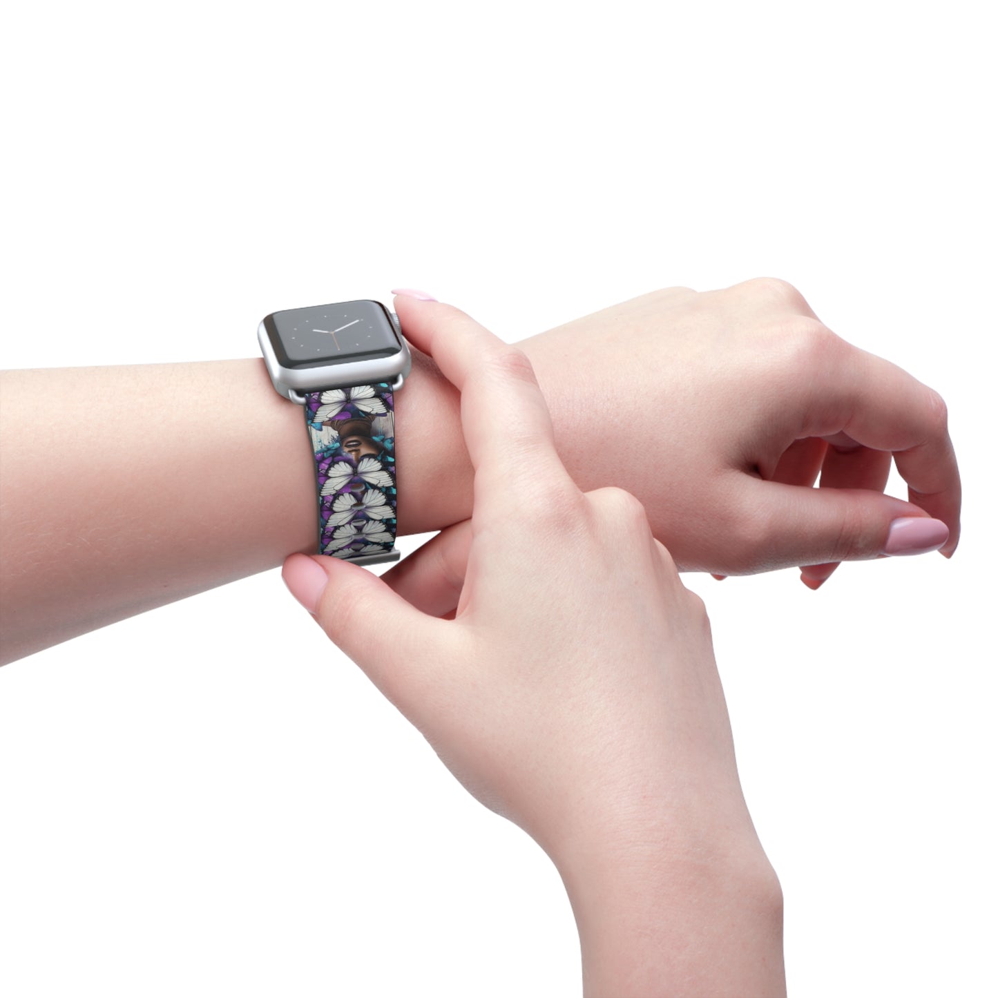 Colorful Butterfly Beauty Watch Band, Adjustable Smartwatch Strap, Floral Pattern, Unique Gift, Spring Fashion Must-Have #BB1