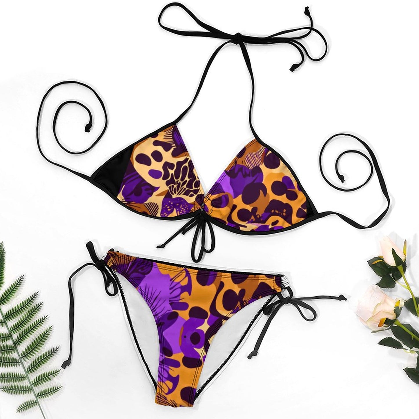 Halter Tie Front Bikini Set BK2059 (All-Over Printing)
