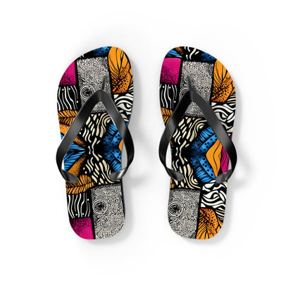 Floral and Feather Flip Flops | Beach Sandals for Summer Vibes Vacation Footwear