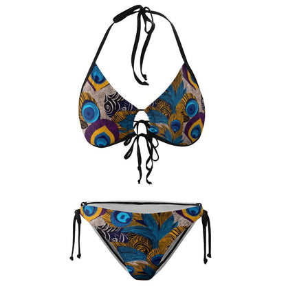 Plus Size Halter Tie Front Bikini Set BK2059 (All-Over Printing)
