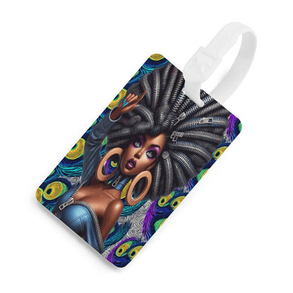 Full-Printed Luggage Tag with Black Hanging Loop