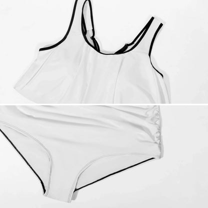 Plus Size Women's Two piece Swimsuit with Tankini FT5095 (All-Over Printing)