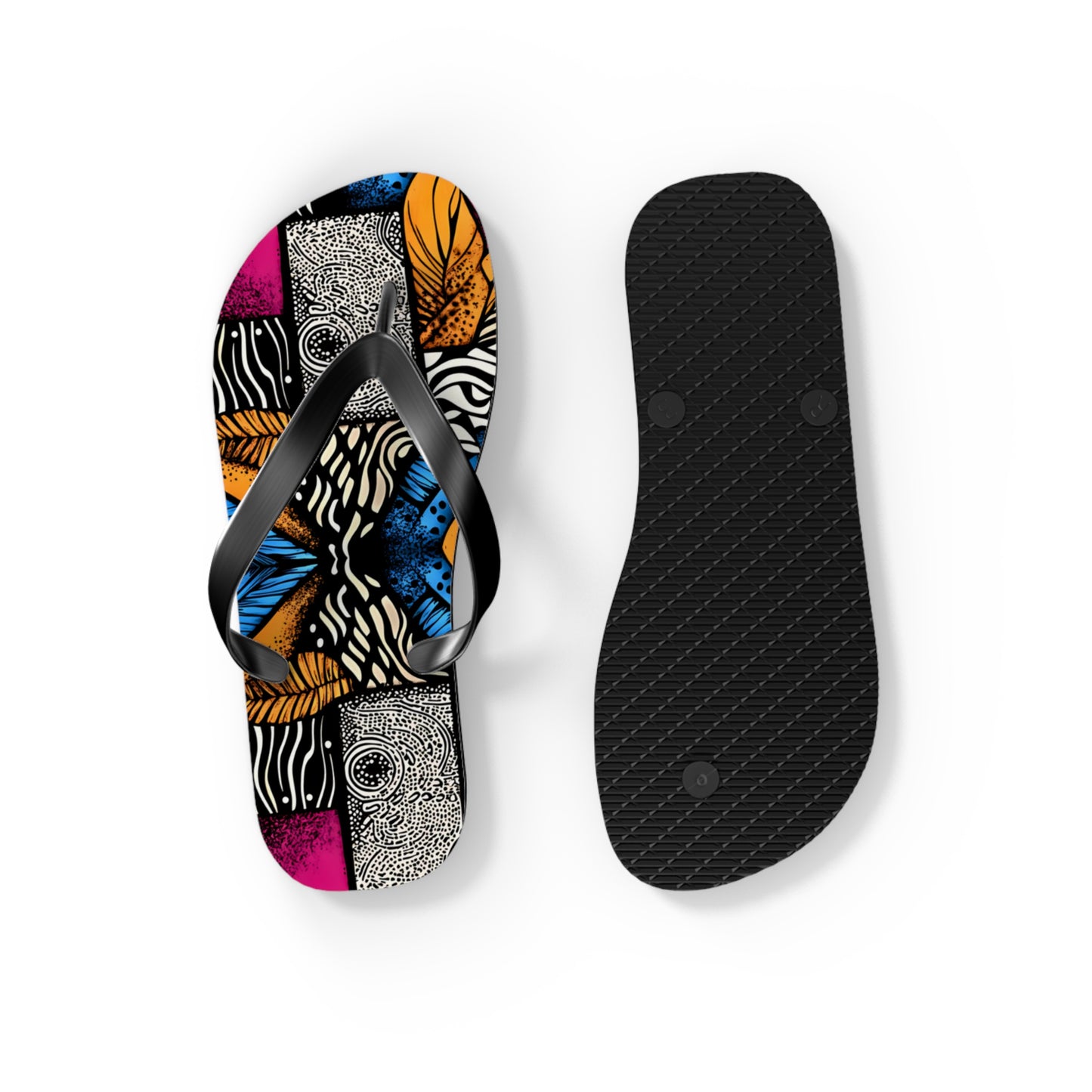 Floral and Feather Flip Flops | Beach Sandals for Summer Vibes Vacation Footwear