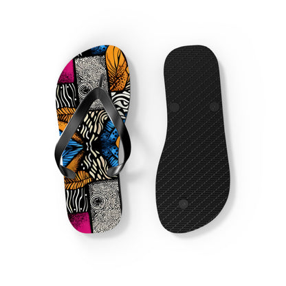 Floral and Feather Flip Flops | Beach Sandals for Summer Vibes Vacation Footwear